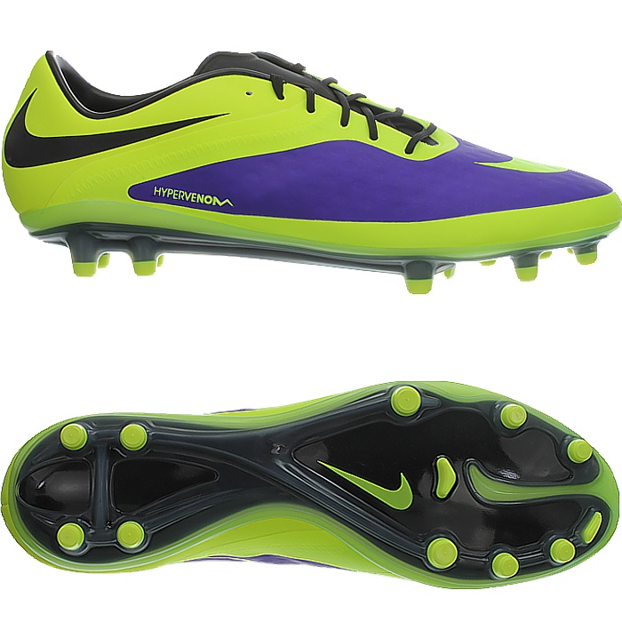 Nike Hypervenom Phatal FG men's soccer cleats yellow/purple/black football  boots | eBay
