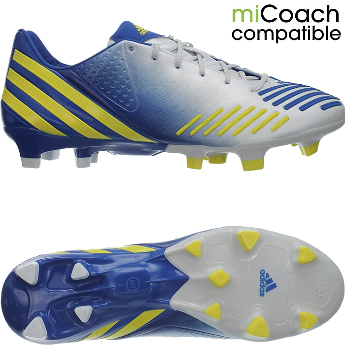 Details about Adidas Predator LZ TRX FG professional men\u0027s soccer cleats  white/yellow/blue NEW