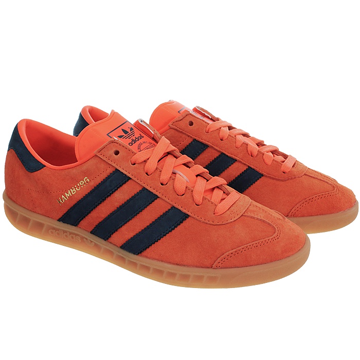 Adidas Hamburg Herren low-top Sneakers orange blau ...