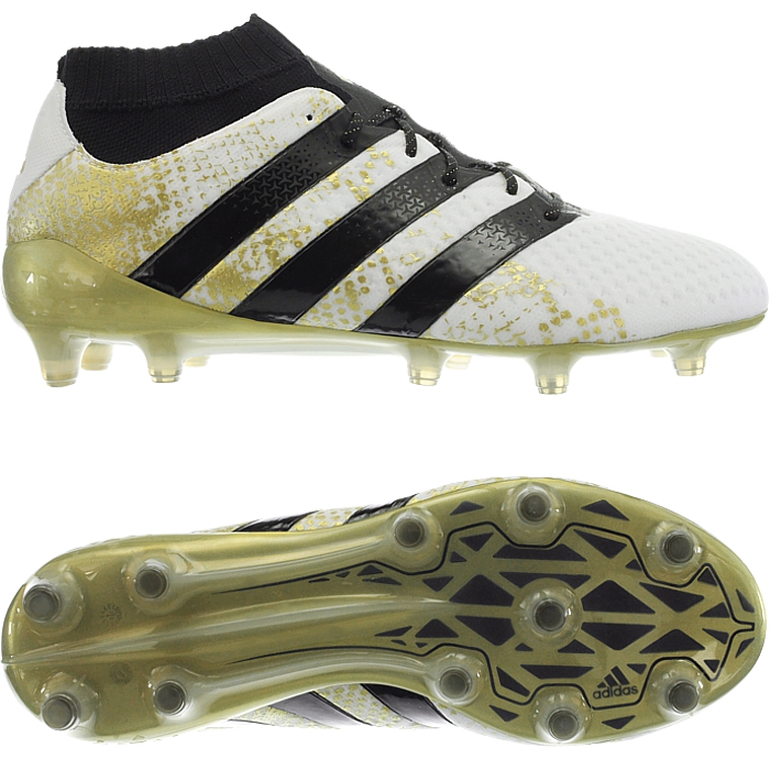Details about Adidas ACE 16.1 Primeknit FG white black gold men\u0027s soccer  cleats boots NEW