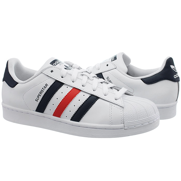 adidas superstar blue and red