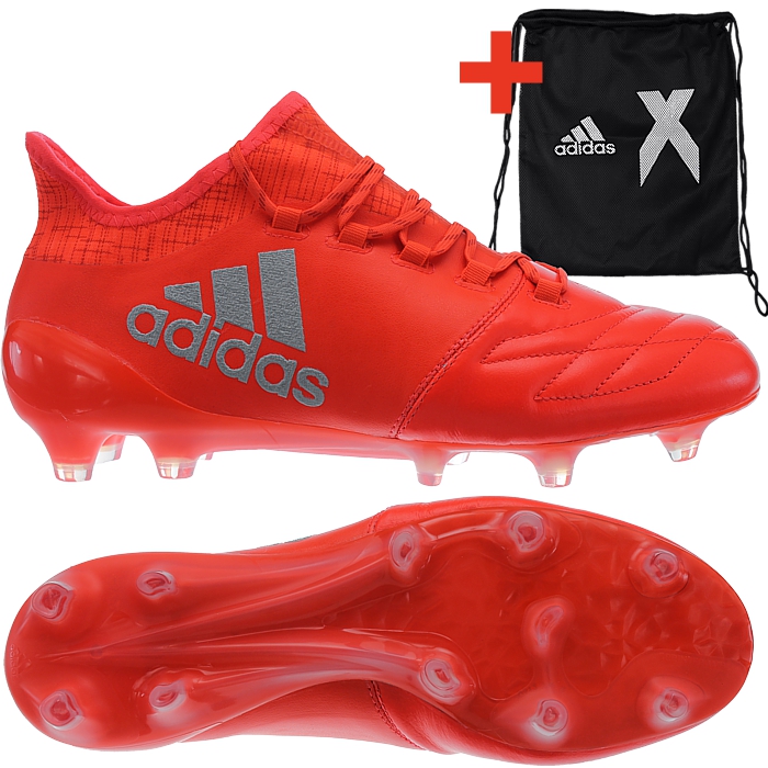 Adidas X 16.1 Fg кожаные мужские футбольные бутсы красный/серебристый  FG-шпильки футбол новый | eBay